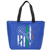 Irish American Flag Hunting St Patrick's Day Heritage Cute Gift Zip Tote Bag