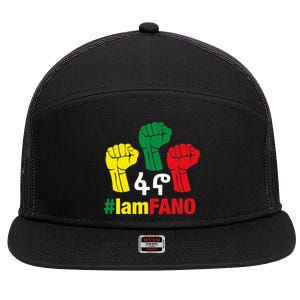 I Am Fano Fist 7 Panel Mesh Trucker Snapback Hat