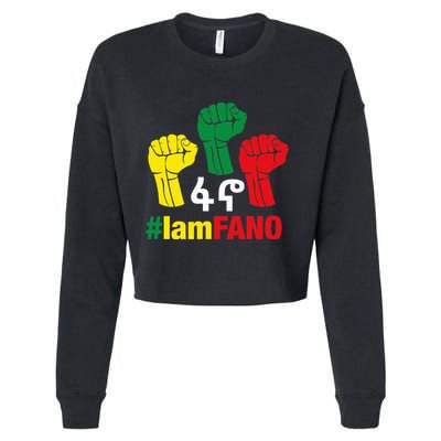 I Am Fano Fist Cropped Pullover Crew