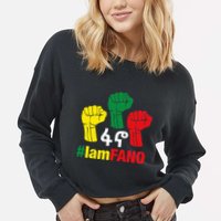 I Am Fano Fist Cropped Pullover Crew