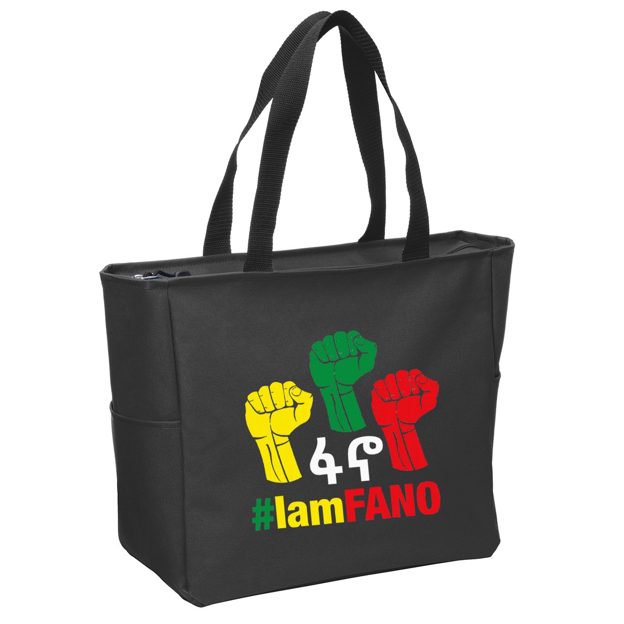 I Am Fano Fist Zip Tote Bag