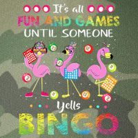 It's All Fun and Games Until Someone Yells Bingo Flamingo Legacy Tie Dye Trucker Hat