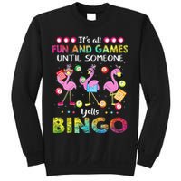 It's All Fun and Games Until Someone Yells Bingo Flamingo Sweatshirt
