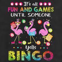 It's All Fun and Games Until Someone Yells Bingo Flamingo Microfiber Hand Towel