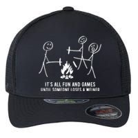 ItS All Fun And Games Until Someone Lose A Weiner Flexfit Unipanel Trucker Cap