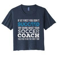 If At First You Dont Succeed Funny Soccer Coach Thank You Women's Crop Top Tee