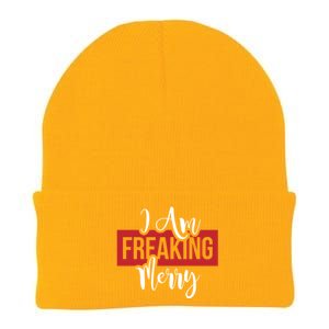 I Am Freaking Merry Christmas Xmas Day Holiday Season Santa Gift Knit Cap Winter Beanie