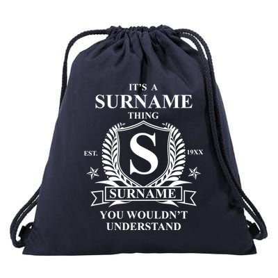 Its A Family Thing Custom Family Reunion Personalized Drawstring Bag
