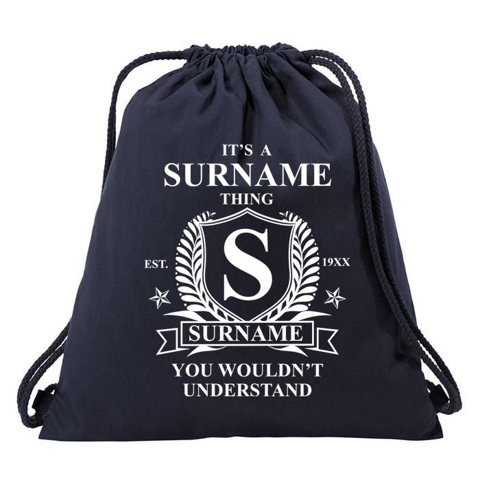 Its A Family Thing Custom Family Reunion Personalized Drawstring Bag