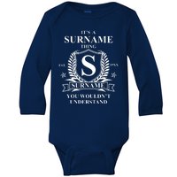 Its A Family Thing Custom Family Reunion Personalized Baby Long Sleeve Bodysuit