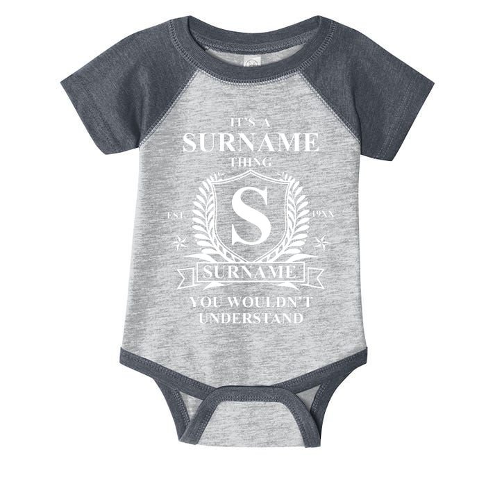 Its A Family Thing Custom Family Reunion Personalized Infant Baby Jersey Bodysuit