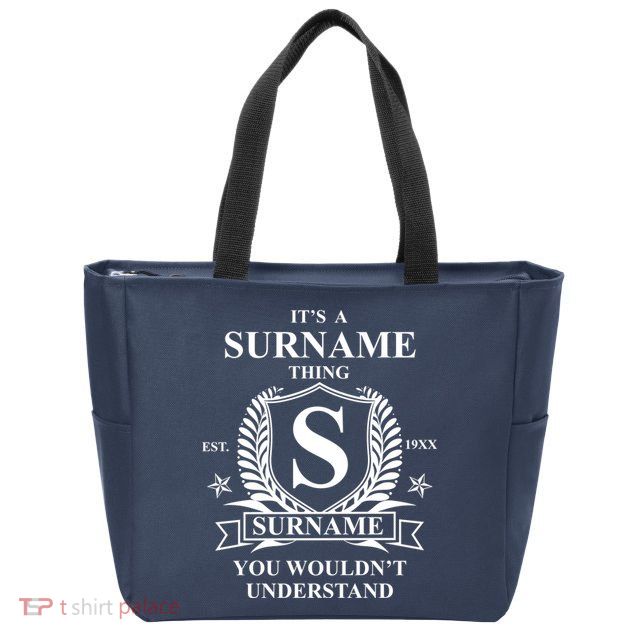 Its A Family Thing Custom Family Reunion Personalized Zip Tote Bag