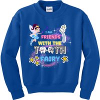 I Am Friends With The Tooth Fairy Toothbrush Stars S Funny Gift Kids Sweatshirt