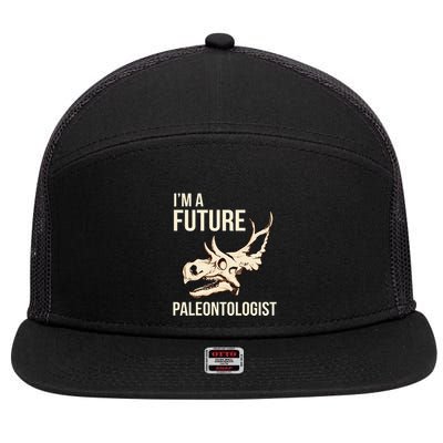 IM A Future Paleontologist Dinosaur Fossil Enthusiast 7 Panel Mesh Trucker Snapback Hat