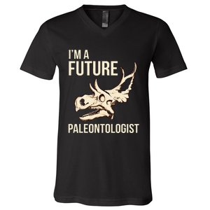 IM A Future Paleontologist Dinosaur Fossil Enthusiast V-Neck T-Shirt