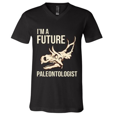 IM A Future Paleontologist Dinosaur Fossil Enthusiast V-Neck T-Shirt