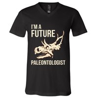 IM A Future Paleontologist Dinosaur Fossil Enthusiast V-Neck T-Shirt