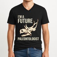 IM A Future Paleontologist Dinosaur Fossil Enthusiast V-Neck T-Shirt
