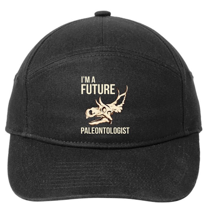 IM A Future Paleontologist Dinosaur Fossil Enthusiast 7-Panel Snapback Hat