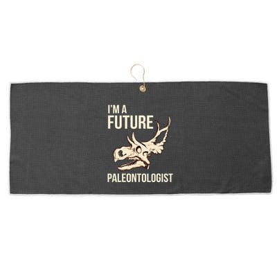 IM A Future Paleontologist Dinosaur Fossil Enthusiast Large Microfiber Waffle Golf Towel