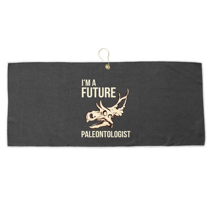 IM A Future Paleontologist Dinosaur Fossil Enthusiast Large Microfiber Waffle Golf Towel