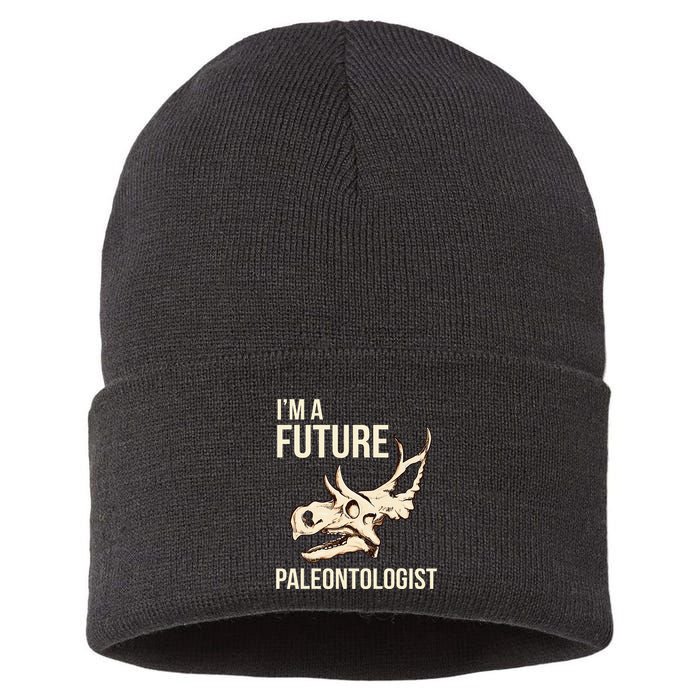 IM A Future Paleontologist Dinosaur Fossil Enthusiast Sustainable Knit Beanie
