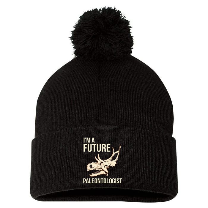 IM A Future Paleontologist Dinosaur Fossil Enthusiast Pom Pom 12in Knit Beanie