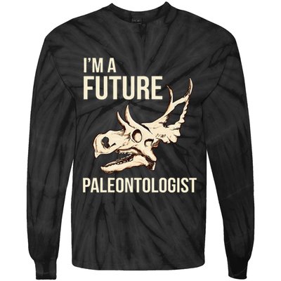IM A Future Paleontologist Dinosaur Fossil Enthusiast Tie-Dye Long Sleeve Shirt
