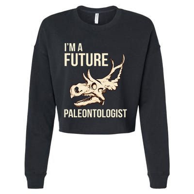 IM A Future Paleontologist Dinosaur Fossil Enthusiast Cropped Pullover Crew