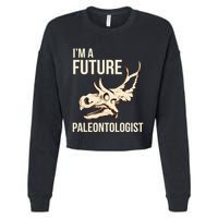 IM A Future Paleontologist Dinosaur Fossil Enthusiast Cropped Pullover Crew