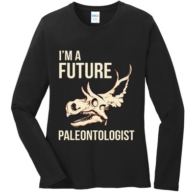 IM A Future Paleontologist Dinosaur Fossil Enthusiast Ladies Long Sleeve Shirt