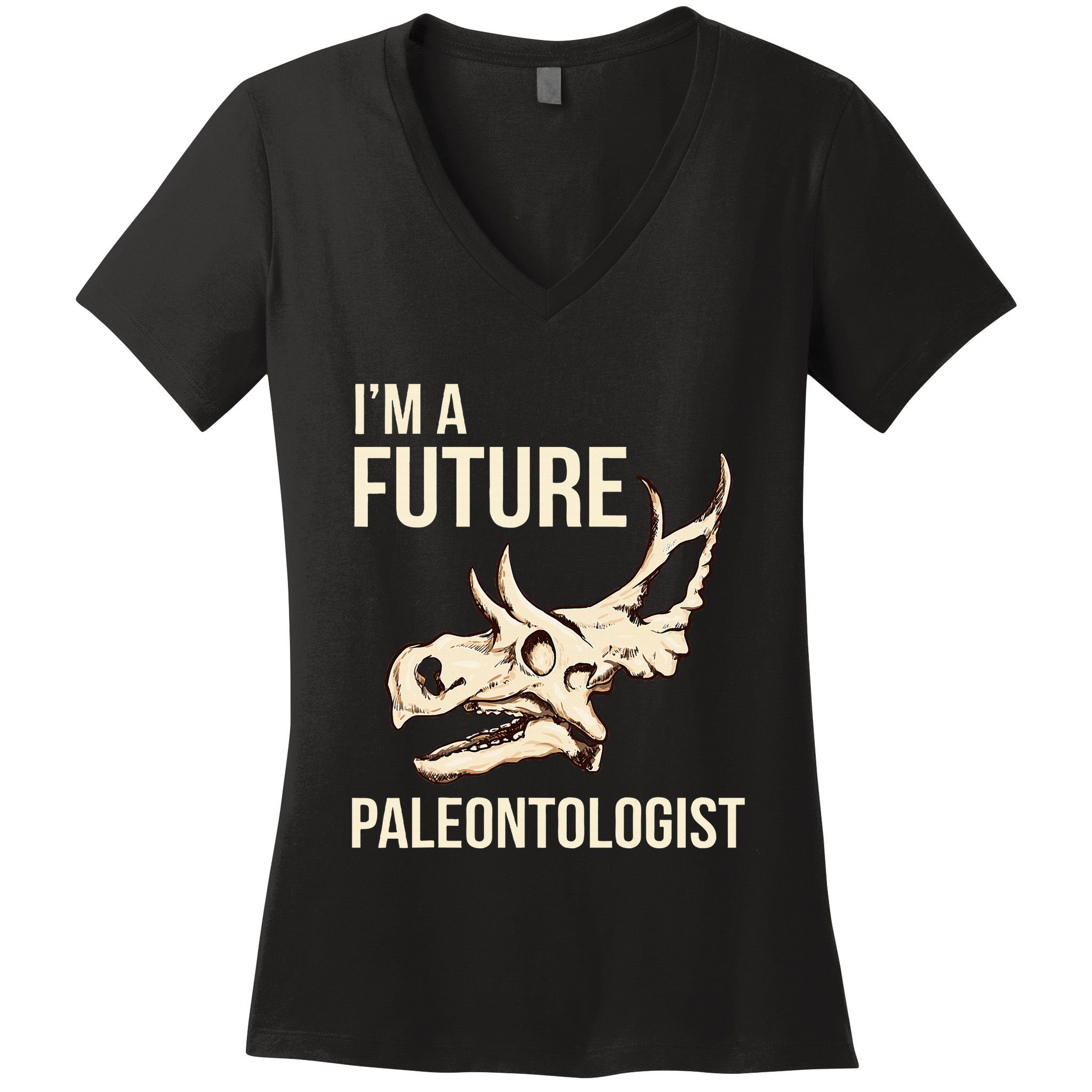 IM A Future Paleontologist Dinosaur Fossil Enthusiast Women's V-Neck T-Shirt