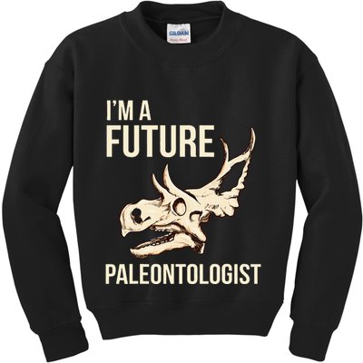 IM A Future Paleontologist Dinosaur Fossil Enthusiast Kids Sweatshirt
