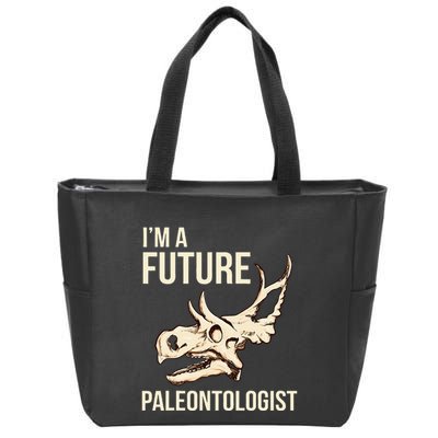 IM A Future Paleontologist Dinosaur Fossil Enthusiast Zip Tote Bag