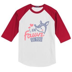 I Am Fawn Of You Funny I Am Fawn Of You Kids Colorblock Raglan Jersey