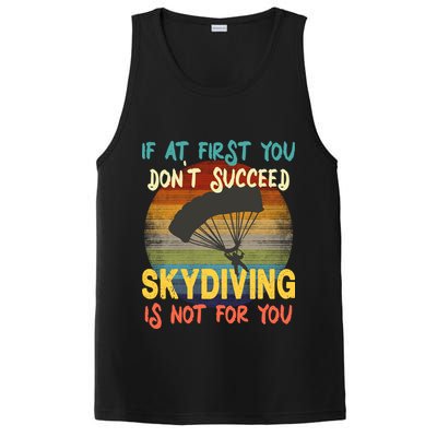 If At First You Don't Succeed, Skydiving Is Not For You Funny PosiCharge Competitor Tank
