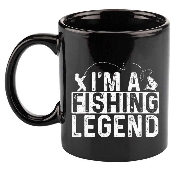 IM A Fishing Legend Fisherman Fish Lover Angling 11oz C Handle Ceramic Mug