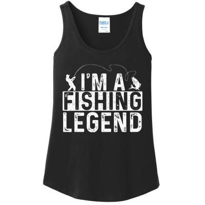 IM A Fishing Legend Fisherman Fish Lover Angling Ladies Essential Tank