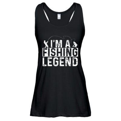 IM A Fishing Legend Fisherman Fish Lover Angling Ladies Essential Flowy Tank