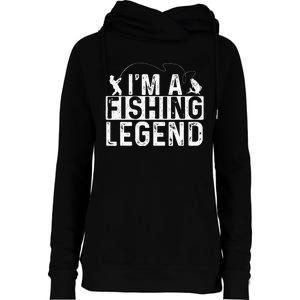 IM A Fishing Legend Fisherman Fish Lover Angling Womens Funnel Neck Pullover Hood