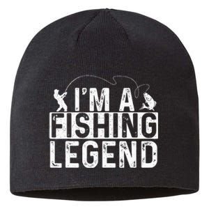 IM A Fishing Legend Fisherman Fish Lover Angling Sustainable Beanie