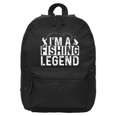 IM A Fishing Legend Fisherman Fish Lover Angling 16 in Basic Backpack