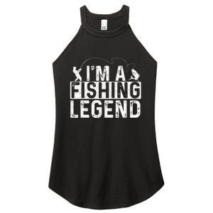 IM A Fishing Legend Fisherman Fish Lover Angling Women's Perfect Tri Rocker Tank