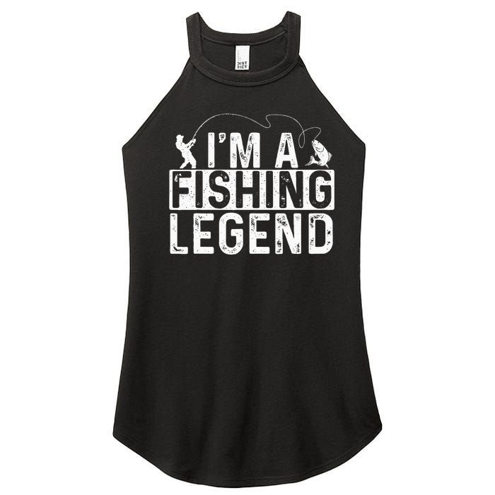 IM A Fishing Legend Fisherman Fish Lover Angling Women's Perfect Tri Rocker Tank