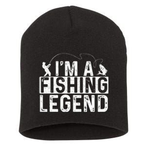 IM A Fishing Legend Fisherman Fish Lover Angling Short Acrylic Beanie