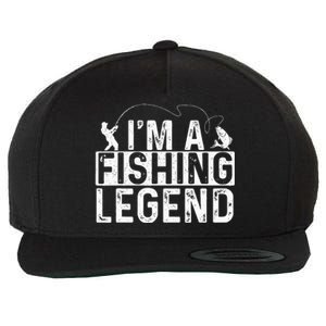 IM A Fishing Legend Fisherman Fish Lover Angling Wool Snapback Cap