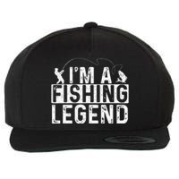 IM A Fishing Legend Fisherman Fish Lover Angling Wool Snapback Cap