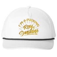 Im A Fucking Ray Of Sunshine Sarcastic Gold Font Snapback Five-Panel Rope Hat