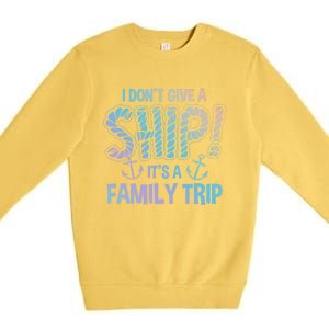 It's A Family Trip Cruise Ship Wear Anniversary Funny Gift Premium Crewneck Sweatshirt