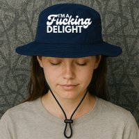 I'm A Fucking Delight Funny Sarcasm (on back) Bucket Hat